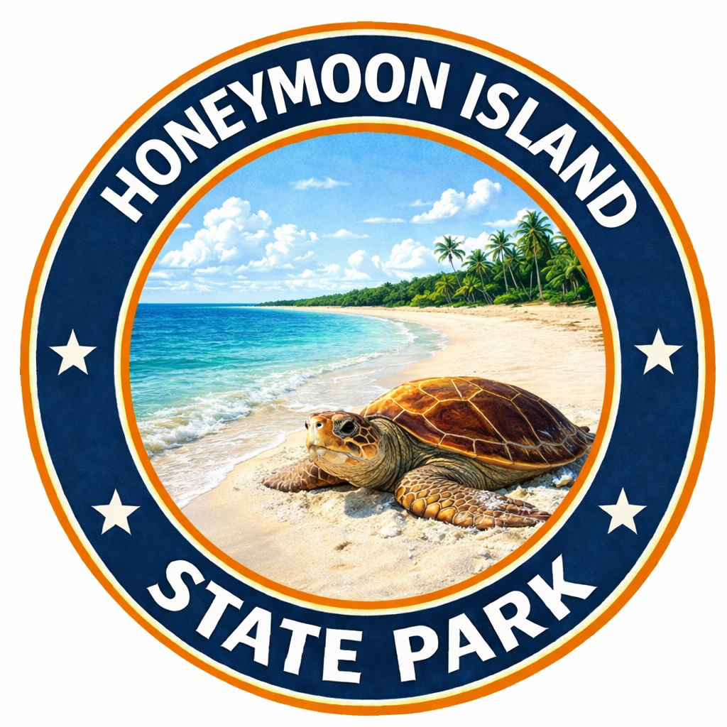 Honeymoon Island State Park - Sea Turtle Sticker - 5.5" x 5.5" High Quality Vinyl Sticker