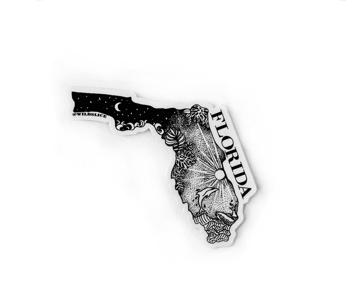 State of Florida Art Sticker - 4 Inch Sticker