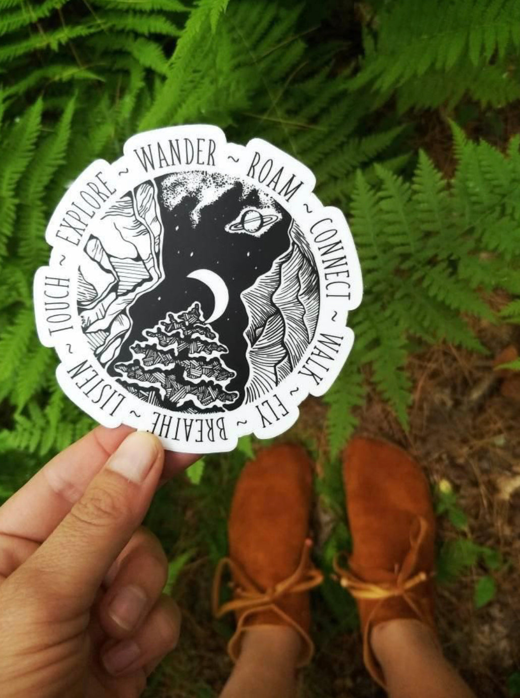 Wander Roam Explore - 4 Inch Sticker