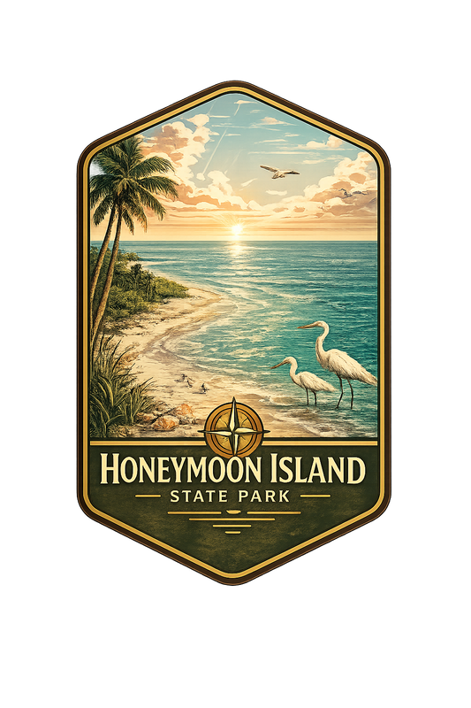 Honeymoon Island State Park - Park Icon Magnet - 4" x 4"