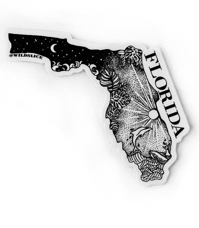 State of Florida Art Sticker - 4 Inch Sticker