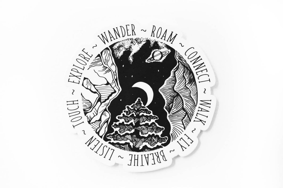 Wander Roam Explore - 4 Inch Sticker
